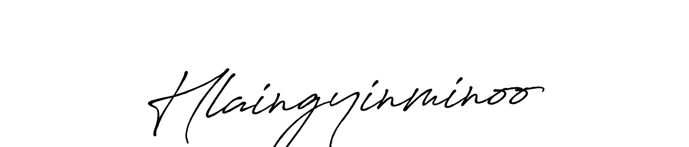 Design your own signature with our free online signature maker. With this signature software, you can create a handwritten (Antro_Vectra_Bolder) signature for name Hlaingyinminoo. Hlaingyinminoo signature style 7 images and pictures png