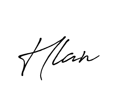 Hlan stylish signature style. Best Handwritten Sign (Antro_Vectra_Bolder) for my name. Handwritten Signature Collection Ideas for my name Hlan. Hlan signature style 7 images and pictures png