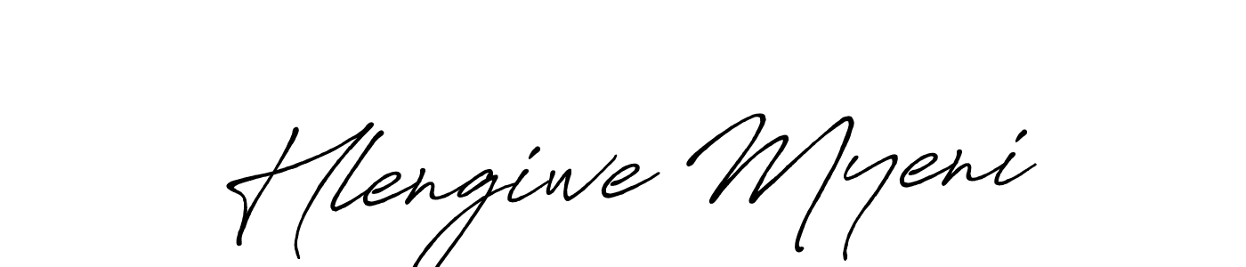 Also we have Hlengiwe Myeni name is the best signature style. Create professional handwritten signature collection using Antro_Vectra_Bolder autograph style. Hlengiwe Myeni signature style 7 images and pictures png