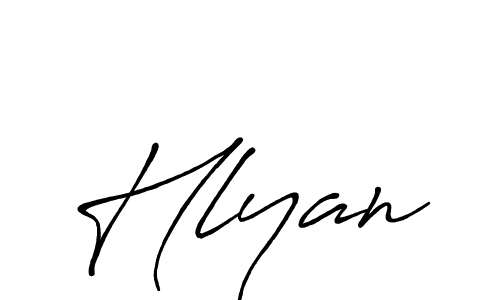 Hlyan stylish signature style. Best Handwritten Sign (Antro_Vectra_Bolder) for my name. Handwritten Signature Collection Ideas for my name Hlyan. Hlyan signature style 7 images and pictures png