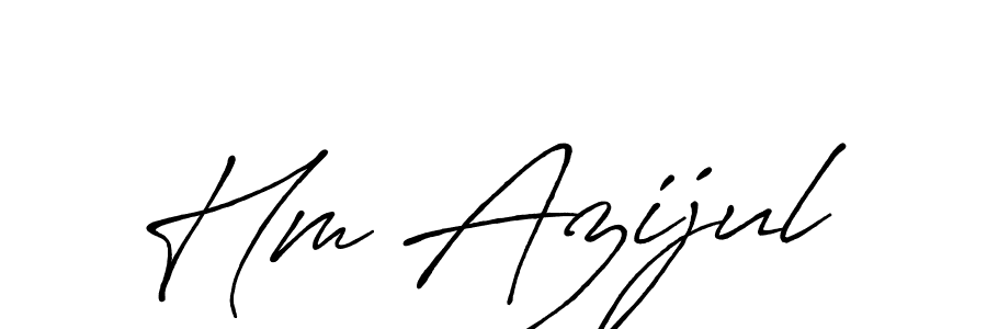 Hm Azijul stylish signature style. Best Handwritten Sign (Antro_Vectra_Bolder) for my name. Handwritten Signature Collection Ideas for my name Hm Azijul. Hm Azijul signature style 7 images and pictures png