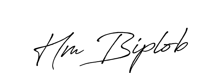 How to make Hm Biplob name signature. Use Antro_Vectra_Bolder style for creating short signs online. This is the latest handwritten sign. Hm Biplob signature style 7 images and pictures png