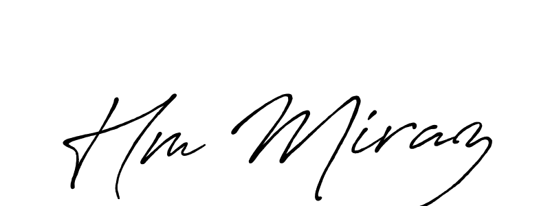 Hm Miraz stylish signature style. Best Handwritten Sign (Antro_Vectra_Bolder) for my name. Handwritten Signature Collection Ideas for my name Hm Miraz. Hm Miraz signature style 7 images and pictures png