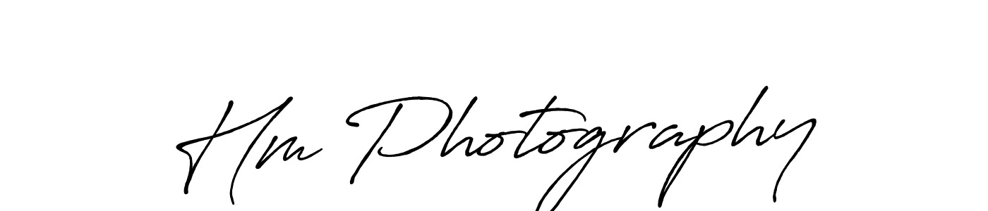 How to make Hm Photography signature? Antro_Vectra_Bolder is a professional autograph style. Create handwritten signature for Hm Photography name. Hm Photography signature style 7 images and pictures png