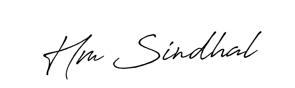 How to make Hm Sindhal signature? Antro_Vectra_Bolder is a professional autograph style. Create handwritten signature for Hm Sindhal name. Hm Sindhal signature style 7 images and pictures png