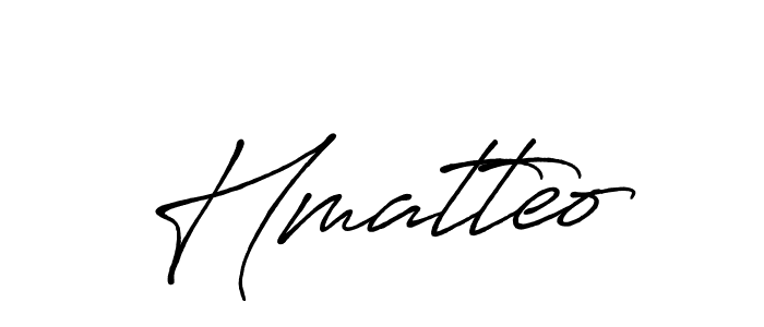 How to make Hmatteo name signature. Use Antro_Vectra_Bolder style for creating short signs online. This is the latest handwritten sign. Hmatteo signature style 7 images and pictures png