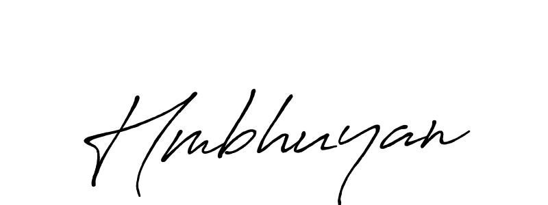 Design your own signature with our free online signature maker. With this signature software, you can create a handwritten (Antro_Vectra_Bolder) signature for name Hmbhuyan. Hmbhuyan signature style 7 images and pictures png