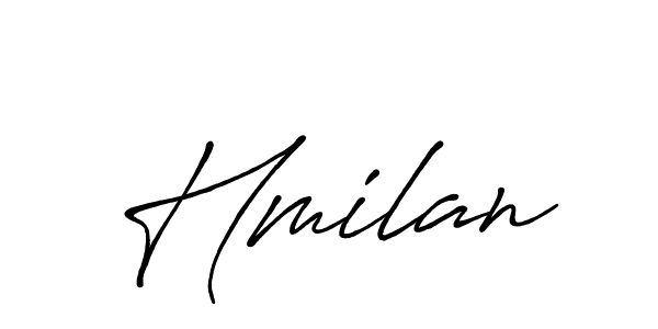 Hmilan stylish signature style. Best Handwritten Sign (Antro_Vectra_Bolder) for my name. Handwritten Signature Collection Ideas for my name Hmilan. Hmilan signature style 7 images and pictures png