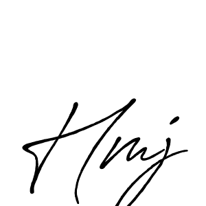 How to make Hmj signature? Antro_Vectra_Bolder is a professional autograph style. Create handwritten signature for Hmj name. Hmj signature style 7 images and pictures png