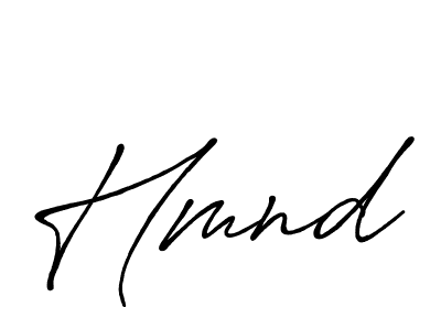 Use a signature maker to create a handwritten signature online. With this signature software, you can design (Antro_Vectra_Bolder) your own signature for name Hmnd. Hmnd signature style 7 images and pictures png