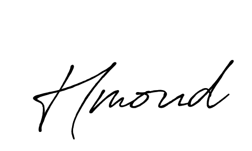 Use a signature maker to create a handwritten signature online. With this signature software, you can design (Antro_Vectra_Bolder) your own signature for name Hmoud. Hmoud signature style 7 images and pictures png