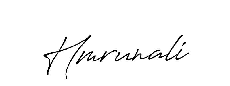 Design your own signature with our free online signature maker. With this signature software, you can create a handwritten (Antro_Vectra_Bolder) signature for name Hmrunali. Hmrunali signature style 7 images and pictures png