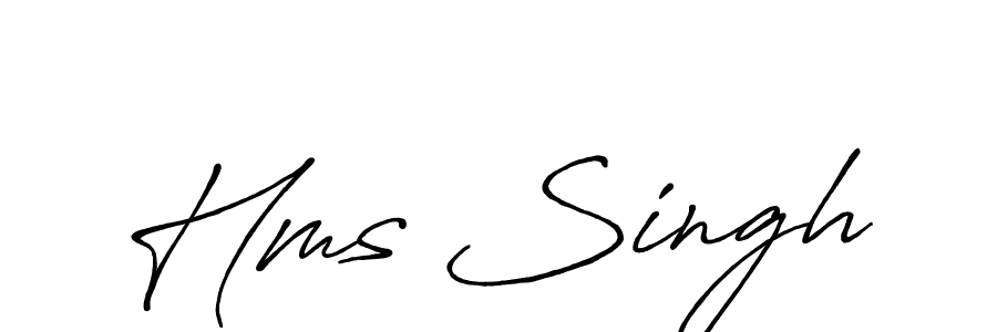 Also You can easily find your signature by using the search form. We will create Hms Singh name handwritten signature images for you free of cost using Antro_Vectra_Bolder sign style. Hms Singh signature style 7 images and pictures png