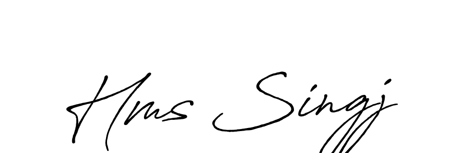 Also we have Hms Singj name is the best signature style. Create professional handwritten signature collection using Antro_Vectra_Bolder autograph style. Hms Singj signature style 7 images and pictures png