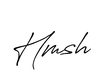 How to make Hmsh signature? Antro_Vectra_Bolder is a professional autograph style. Create handwritten signature for Hmsh name. Hmsh signature style 7 images and pictures png