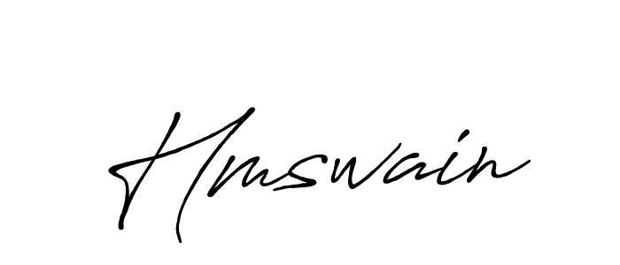 How to make Hmswain signature? Antro_Vectra_Bolder is a professional autograph style. Create handwritten signature for Hmswain name. Hmswain signature style 7 images and pictures png