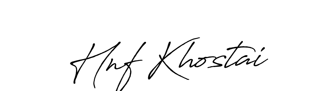 It looks lik you need a new signature style for name Hnf Khostai. Design unique handwritten (Antro_Vectra_Bolder) signature with our free signature maker in just a few clicks. Hnf Khostai signature style 7 images and pictures png