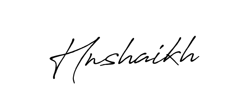 How to make Hnshaikh signature? Antro_Vectra_Bolder is a professional autograph style. Create handwritten signature for Hnshaikh name. Hnshaikh signature style 7 images and pictures png