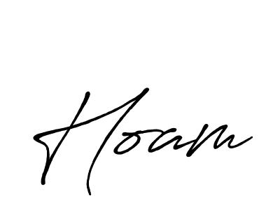 Design your own signature with our free online signature maker. With this signature software, you can create a handwritten (Antro_Vectra_Bolder) signature for name Hoam. Hoam signature style 7 images and pictures png