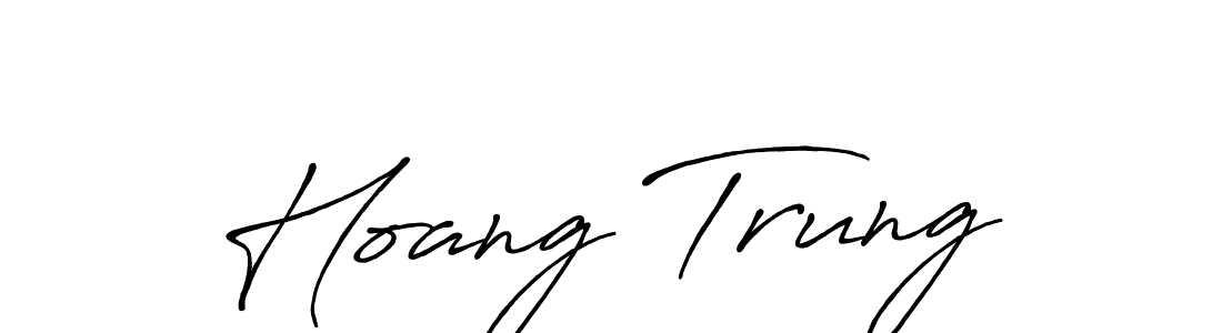 How to make Hoang Trung name signature. Use Antro_Vectra_Bolder style for creating short signs online. This is the latest handwritten sign. Hoang Trung signature style 7 images and pictures png