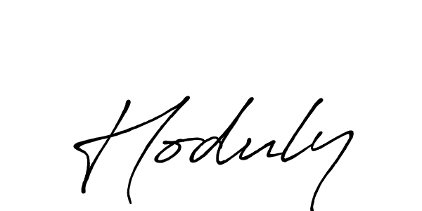 Hoduly stylish signature style. Best Handwritten Sign (Antro_Vectra_Bolder) for my name. Handwritten Signature Collection Ideas for my name Hoduly. Hoduly signature style 7 images and pictures png