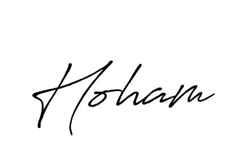 How to make Hoham signature? Antro_Vectra_Bolder is a professional autograph style. Create handwritten signature for Hoham name. Hoham signature style 7 images and pictures png