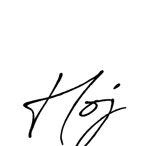 Design your own signature with our free online signature maker. With this signature software, you can create a handwritten (Antro_Vectra_Bolder) signature for name Hoj. Hoj signature style 7 images and pictures png
