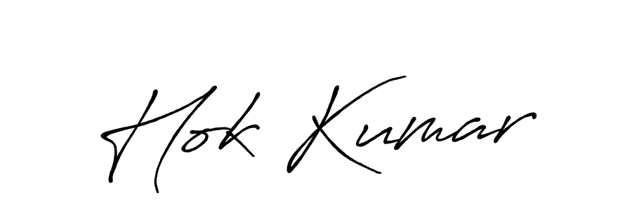 Also You can easily find your signature by using the search form. We will create Hok Kumar name handwritten signature images for you free of cost using Antro_Vectra_Bolder sign style. Hok Kumar signature style 7 images and pictures png