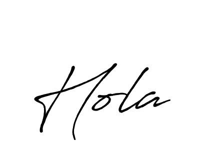 Similarly Antro_Vectra_Bolder is the best handwritten signature design. Signature creator online .You can use it as an online autograph creator for name Hola. Hola signature style 7 images and pictures png