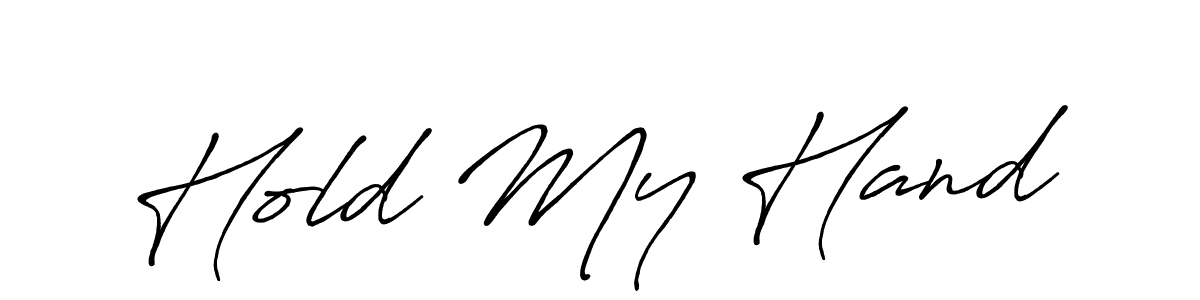 Create a beautiful signature design for name Hold My Hand. With this signature (Antro_Vectra_Bolder) fonts, you can make a handwritten signature for free. Hold My Hand signature style 7 images and pictures png
