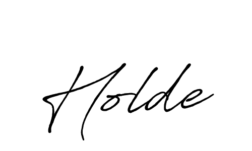 How to make Holde signature? Antro_Vectra_Bolder is a professional autograph style. Create handwritten signature for Holde name. Holde signature style 7 images and pictures png