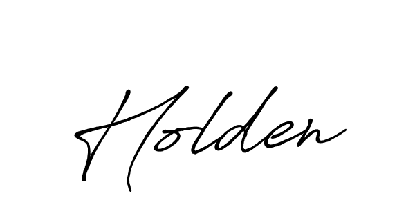 Make a beautiful signature design for name Holden. With this signature (Antro_Vectra_Bolder) style, you can create a handwritten signature for free. Holden signature style 7 images and pictures png