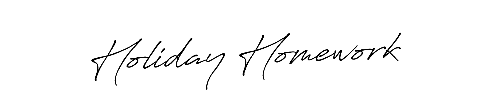 You should practise on your own different ways (Antro_Vectra_Bolder) to write your name (Holiday Homework) in signature. don't let someone else do it for you. Holiday Homework signature style 7 images and pictures png