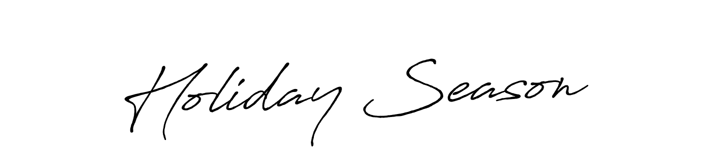 Also You can easily find your signature by using the search form. We will create Holiday Season name handwritten signature images for you free of cost using Antro_Vectra_Bolder sign style. Holiday Season signature style 7 images and pictures png