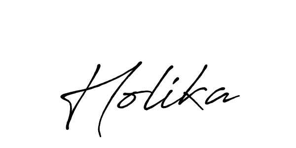 How to make Holika signature? Antro_Vectra_Bolder is a professional autograph style. Create handwritten signature for Holika name. Holika signature style 7 images and pictures png