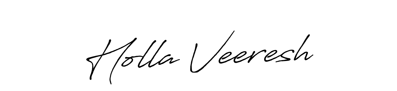 Use a signature maker to create a handwritten signature online. With this signature software, you can design (Antro_Vectra_Bolder) your own signature for name Holla Veeresh. Holla Veeresh signature style 7 images and pictures png