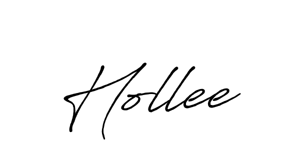 Design your own signature with our free online signature maker. With this signature software, you can create a handwritten (Antro_Vectra_Bolder) signature for name Hollee. Hollee signature style 7 images and pictures png