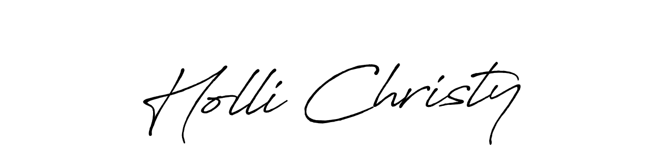 Design your own signature with our free online signature maker. With this signature software, you can create a handwritten (Antro_Vectra_Bolder) signature for name Holli Christy. Holli Christy signature style 7 images and pictures png