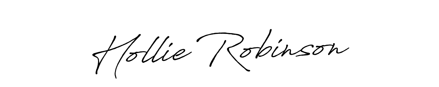 How to make Hollie Robinson name signature. Use Antro_Vectra_Bolder style for creating short signs online. This is the latest handwritten sign. Hollie Robinson signature style 7 images and pictures png