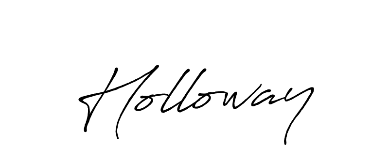 Design your own signature with our free online signature maker. With this signature software, you can create a handwritten (Antro_Vectra_Bolder) signature for name Holloway. Holloway signature style 7 images and pictures png