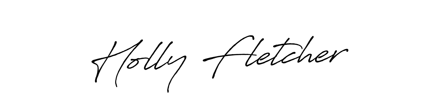 Make a beautiful signature design for name Holly Fletcher. With this signature (Antro_Vectra_Bolder) style, you can create a handwritten signature for free. Holly Fletcher signature style 7 images and pictures png