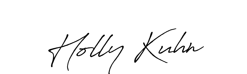 How to make Holly Kuhn name signature. Use Antro_Vectra_Bolder style for creating short signs online. This is the latest handwritten sign. Holly Kuhn signature style 7 images and pictures png