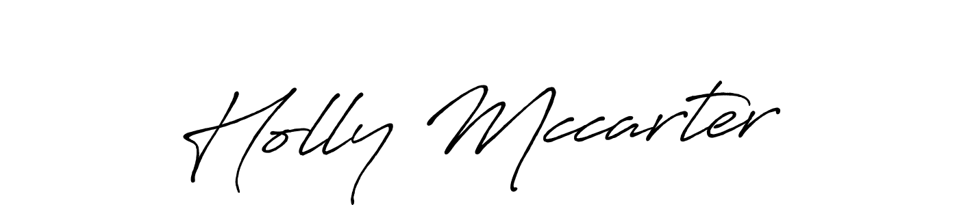 How to make Holly Mccarter name signature. Use Antro_Vectra_Bolder style for creating short signs online. This is the latest handwritten sign. Holly Mccarter signature style 7 images and pictures png