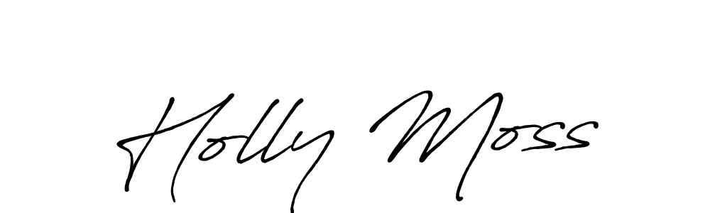 How to make Holly Moss signature? Antro_Vectra_Bolder is a professional autograph style. Create handwritten signature for Holly Moss name. Holly Moss signature style 7 images and pictures png