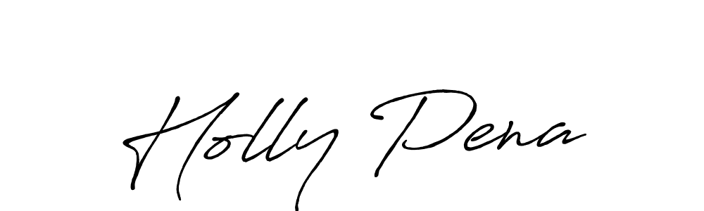 Create a beautiful signature design for name Holly Pena. With this signature (Antro_Vectra_Bolder) fonts, you can make a handwritten signature for free. Holly Pena signature style 7 images and pictures png