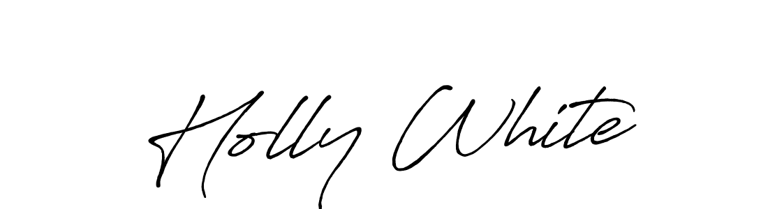 You should practise on your own different ways (Antro_Vectra_Bolder) to write your name (Holly White) in signature. don't let someone else do it for you. Holly White signature style 7 images and pictures png