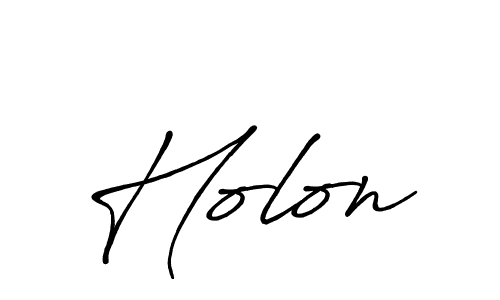 Design your own signature with our free online signature maker. With this signature software, you can create a handwritten (Antro_Vectra_Bolder) signature for name Holon. Holon signature style 7 images and pictures png