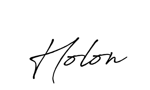 Design your own signature with our free online signature maker. With this signature software, you can create a handwritten (Antro_Vectra_Bolder) signature for name Holon. Holon signature style 7 images and pictures png