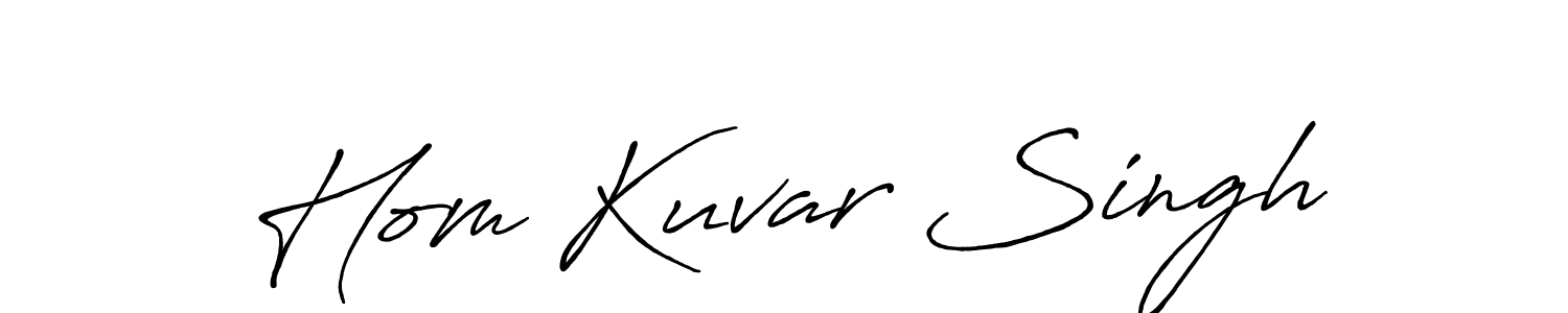 You should practise on your own different ways (Antro_Vectra_Bolder) to write your name (Hom Kuvar Singh) in signature. don't let someone else do it for you. Hom Kuvar Singh signature style 7 images and pictures png