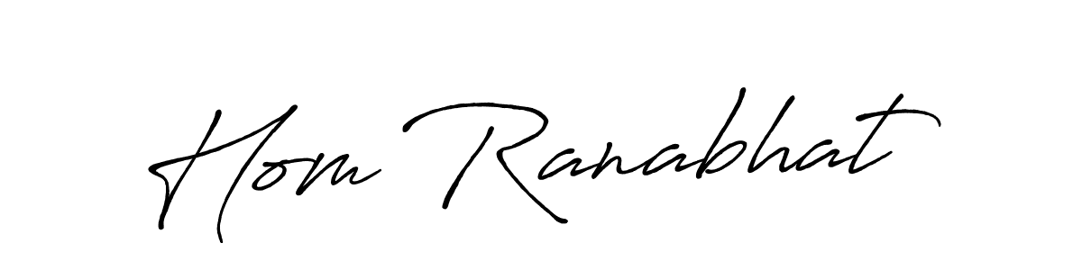 Similarly Antro_Vectra_Bolder is the best handwritten signature design. Signature creator online .You can use it as an online autograph creator for name Hom Ranabhat. Hom Ranabhat signature style 7 images and pictures png